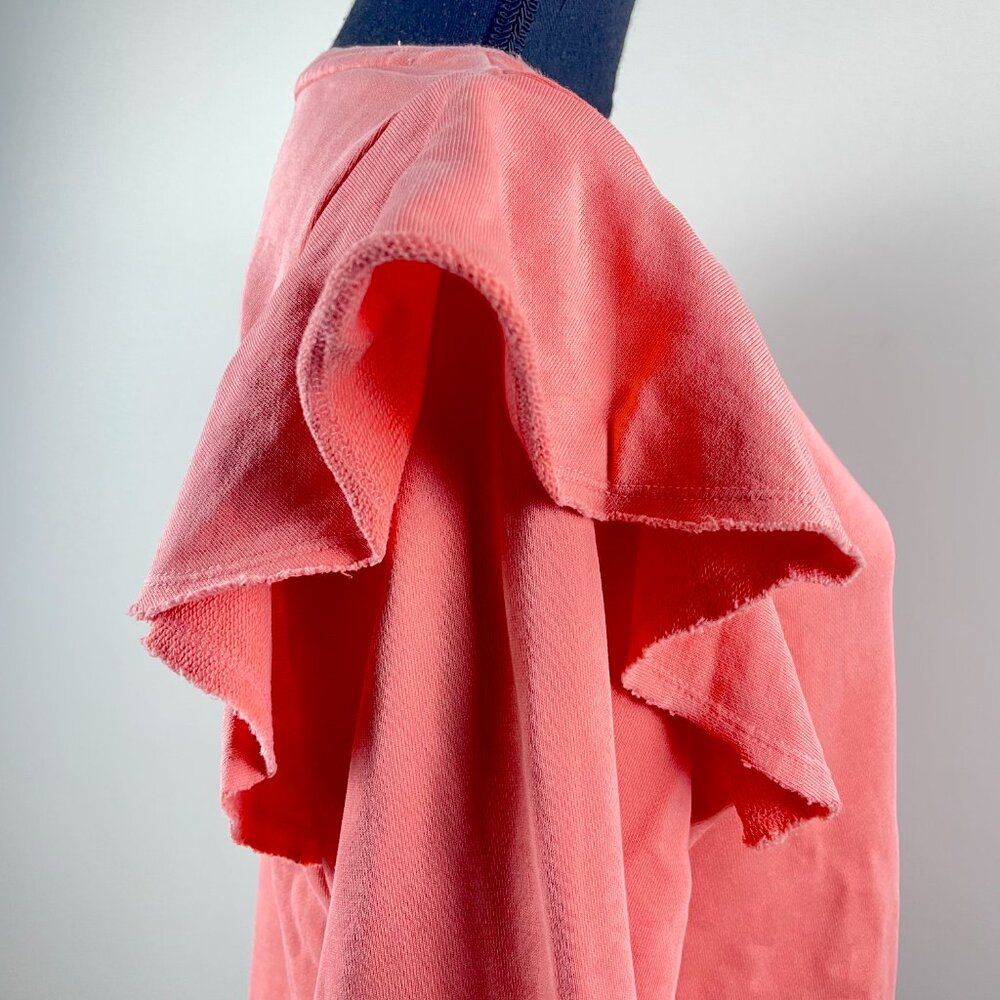 Universal Thread Good Co. Coral Ruffle sweatshirt Size M - Picture 5 of 9